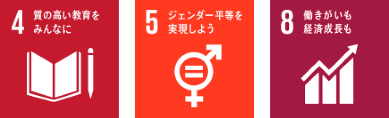 SDGs 4、5、8
